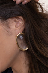 Brinco Paros Oval Transparente