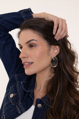 Brinco Paros Oval Transparente