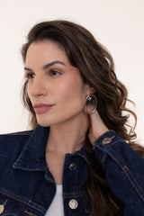 Brinco Paros Oval Transparente